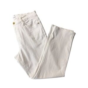 FRAME Le High Straight Size 31 White Clean Girl Quiet Luxury Closet Basic